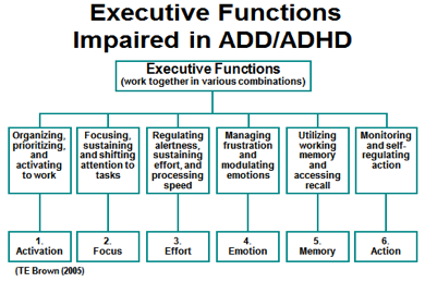 Executive Functions Impaired in ADD/ADHD