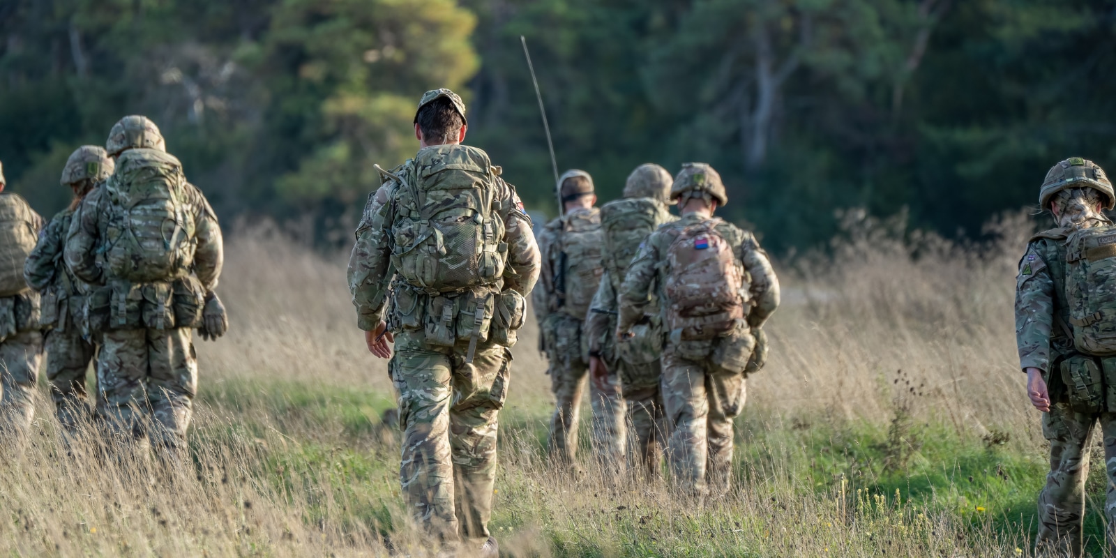 Soldier talking with a clinician.