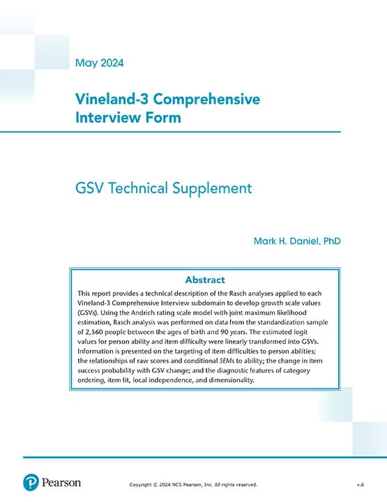 Vineland GSV Technical Supplements